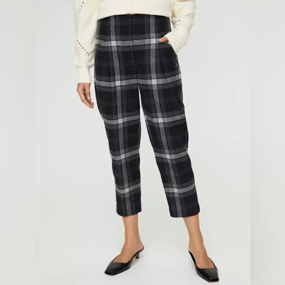 Aritzia Wilfred Chambéry Check wool Pant